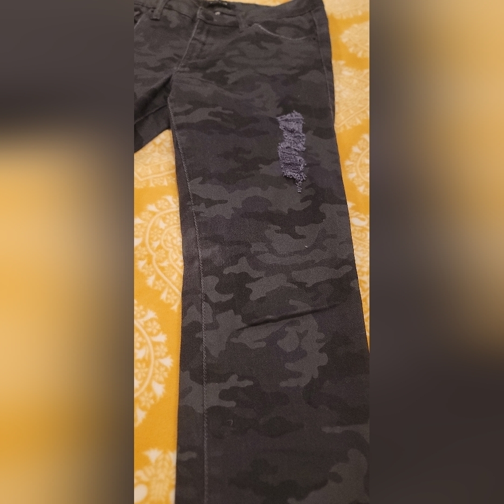 STS Blue Alice Ankle Skinny Women’s Jeans-Black/Camo/Sz 25 - Picture 4 of 16